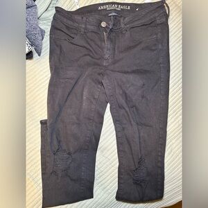 Distressed Black Jeans